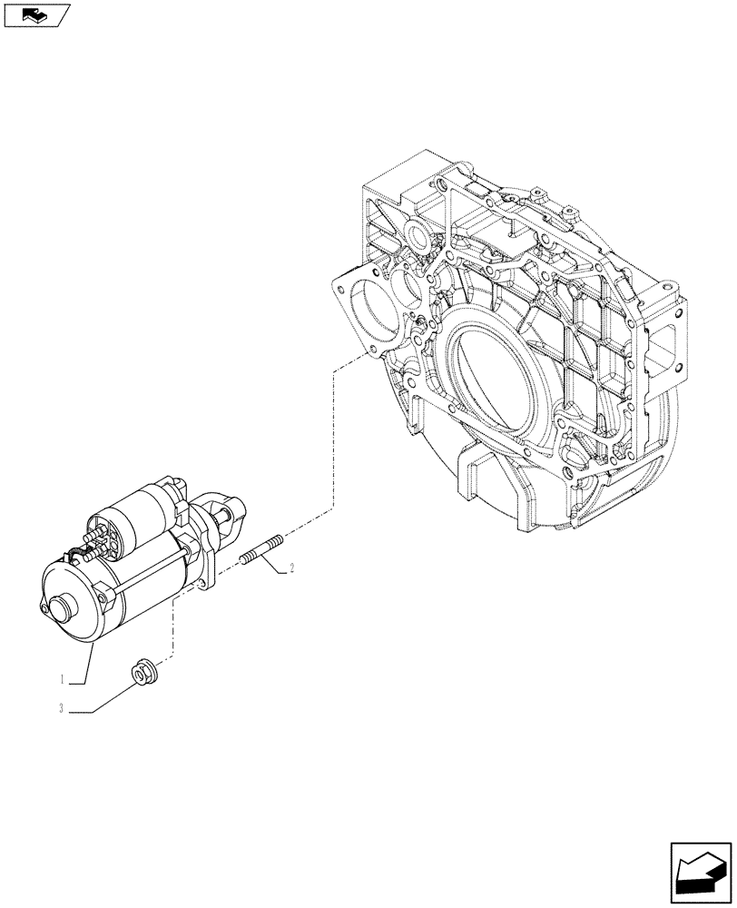 Схема запчастей Case F4HFE613T A005 - (55.201.01) - STARTER MOTOR (4893831 - 504108452) (55) - ELECTRICAL SYSTEMS