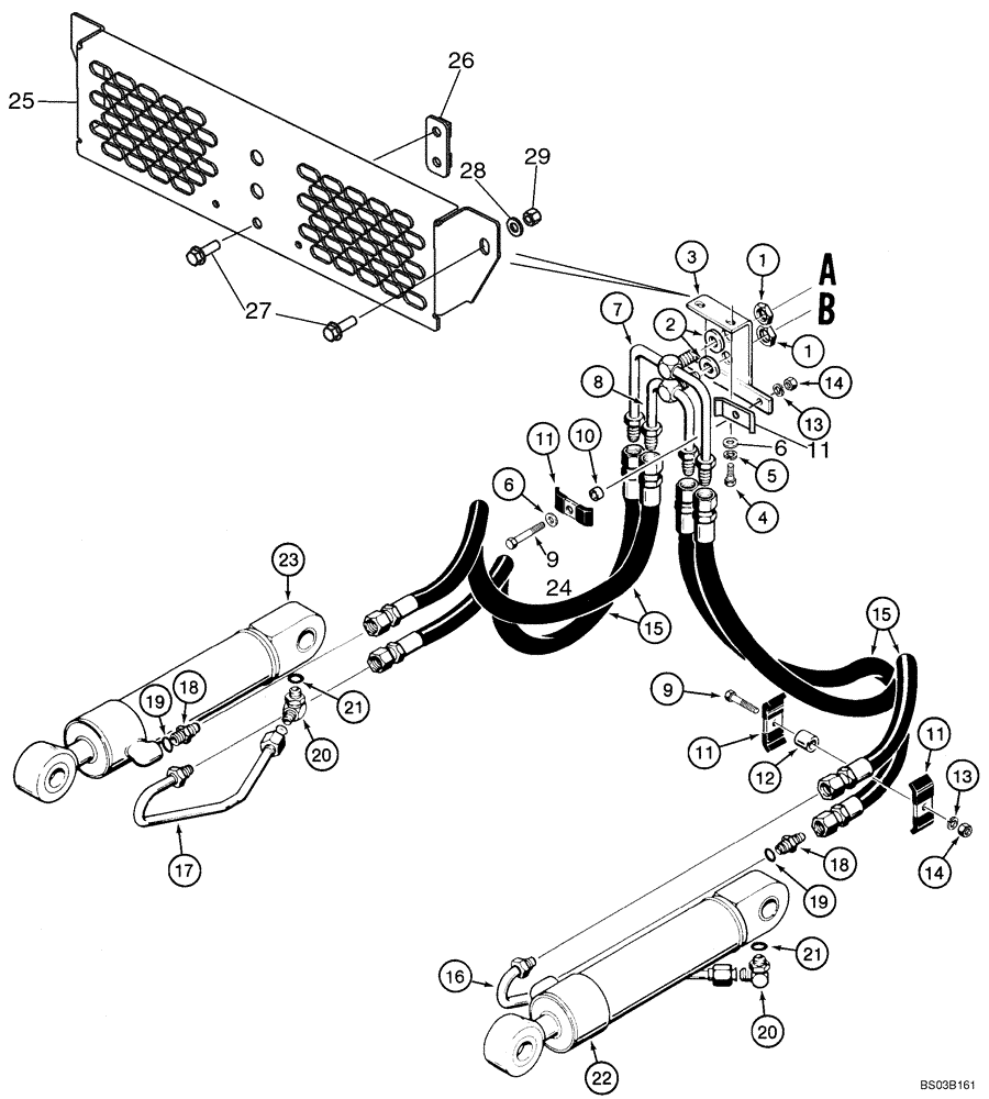 Схема запчастей Case 650H - (08-11) - HYDRAULICS RIPPER (08) - HYDRAULICS