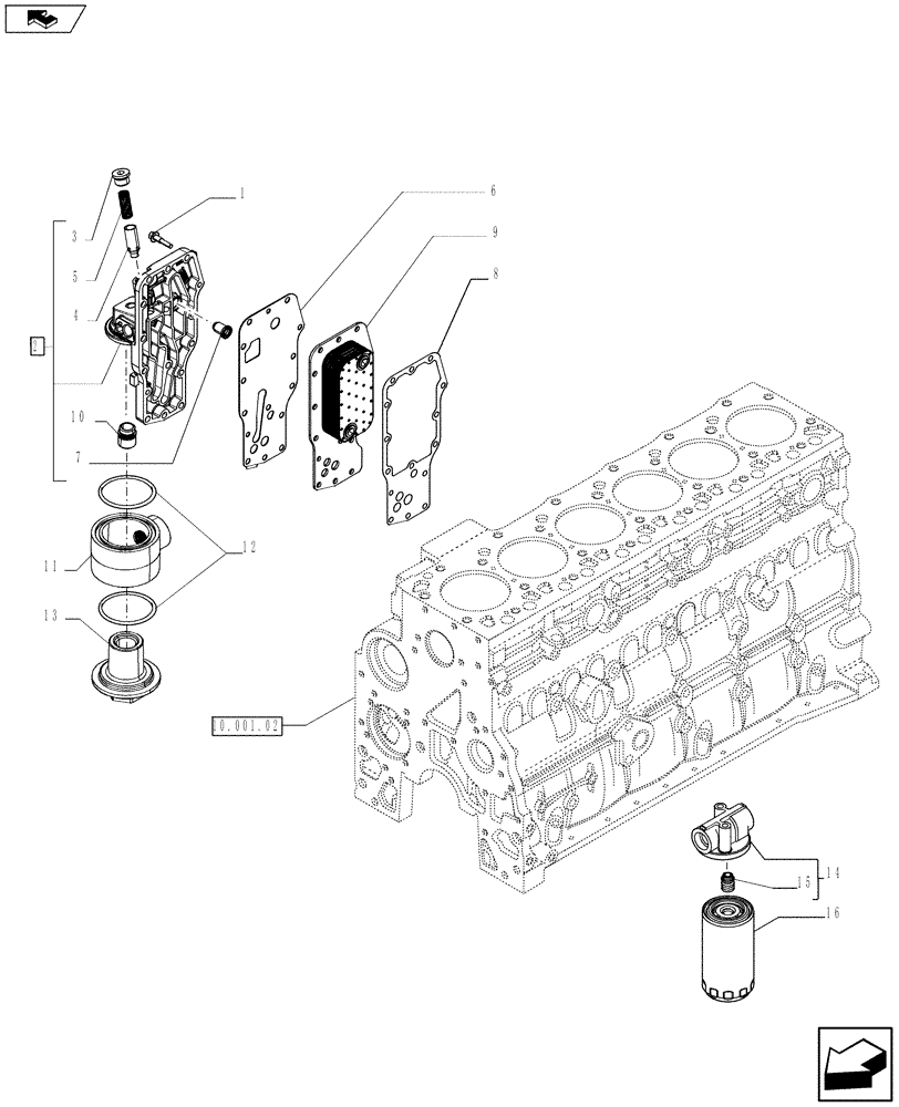 Схема запчастей Case F4HFE613S A002 - (10.408.01) - HEAT EXCHANGER - ENGINE (2853603 - 5801440043) (10) - ENGINE