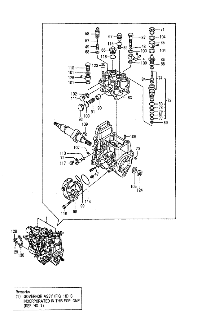 Схема запчастей Case CX50B - (09-017) - FUEL INJECTION PUMP (INNER PARTS) ENGINE COMPONENTS