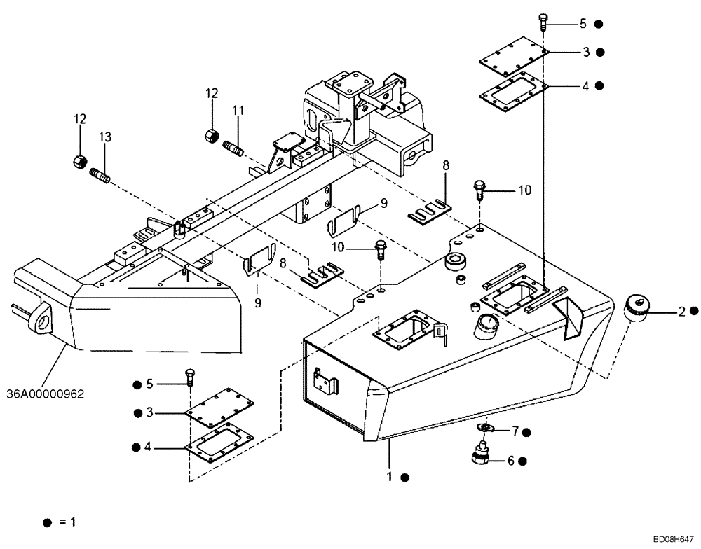 Схема запчастей Case 327B - (10A00000725[001]) - FUEL TANK INSTAL (P.I.N. HHD0327BN7PG57000 AND AFTER) (84146945) (01) - ENGINE