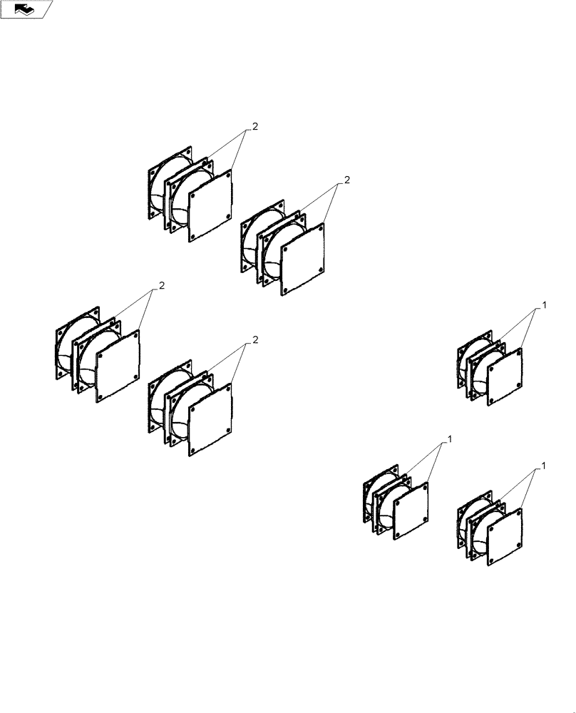 Схема запчастей Case SV216 - (75.200.03[02]) - MOUNTINGS, RUBBER (GROUP 15) (84421941) - NARROW VERSION (75) - SOIL PREPARATION