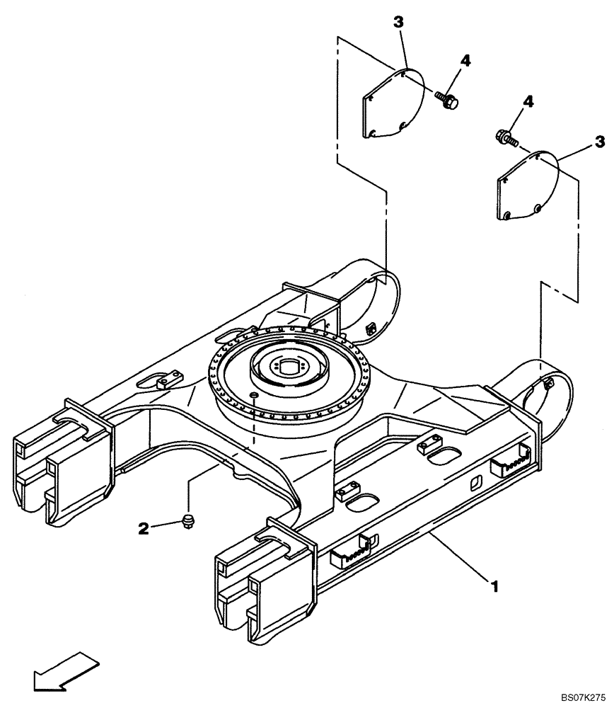 Схема запчастей Case CX225SR - (05-01) - UNDERCARRIAGE (05) - STEERING