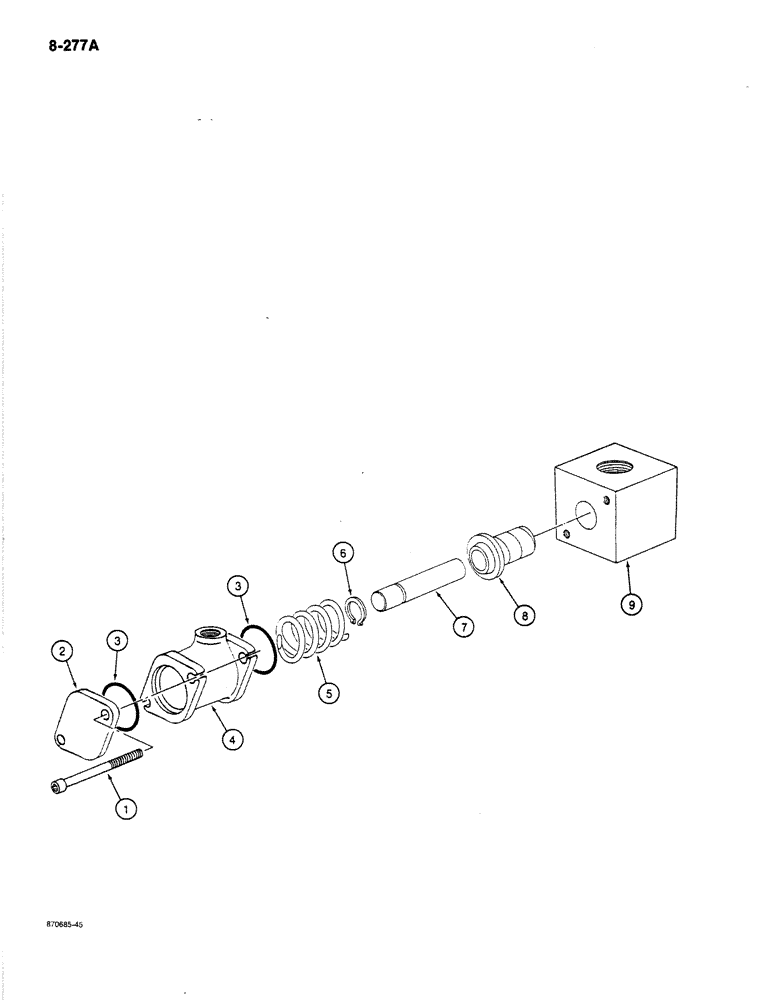 Схема запчастей Case 170B - (8-277A) - PRESSURE REGULATING VALVE - 35 BAR (08) - HYDRAULICS