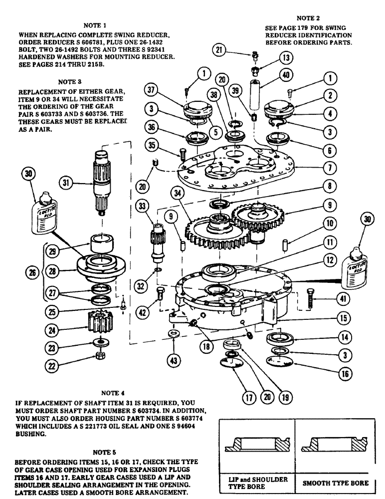 Схема запчастей Case 880B - (180) - SWING REDUCER, (ORIGINAL EQUIPMENT) (07) - HYDRAULIC SYSTEM