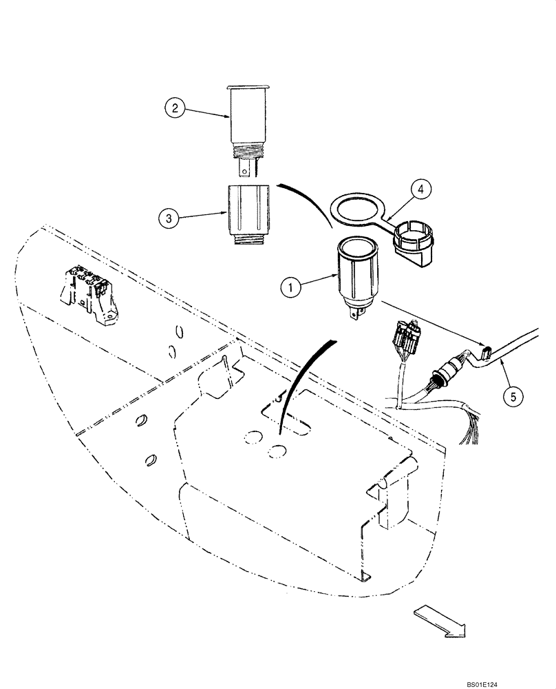 Схема запчастей Case 70XT - (04-20) - ACCESSORY POWER OUTLET (NORTH AMERICA) (04) - ELECTRICAL SYSTEMS