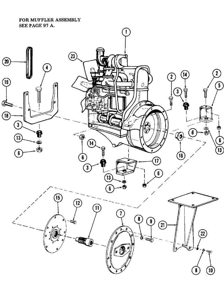 Схема запчастей Case 880 - (096) - CASE 336BDT ENGINE RELATED PARTS (01) - ENGINE