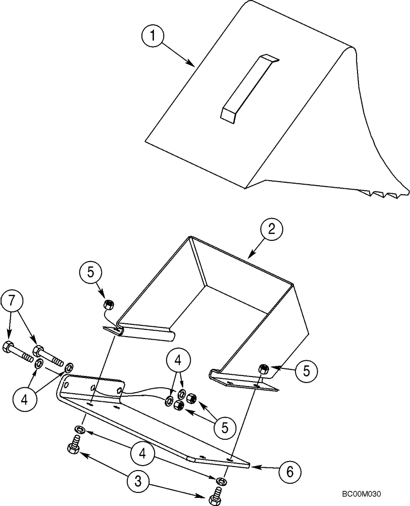 Схема запчастей Case 521D - (09-68) - WHEEL CHOCK (09) - CHASSIS