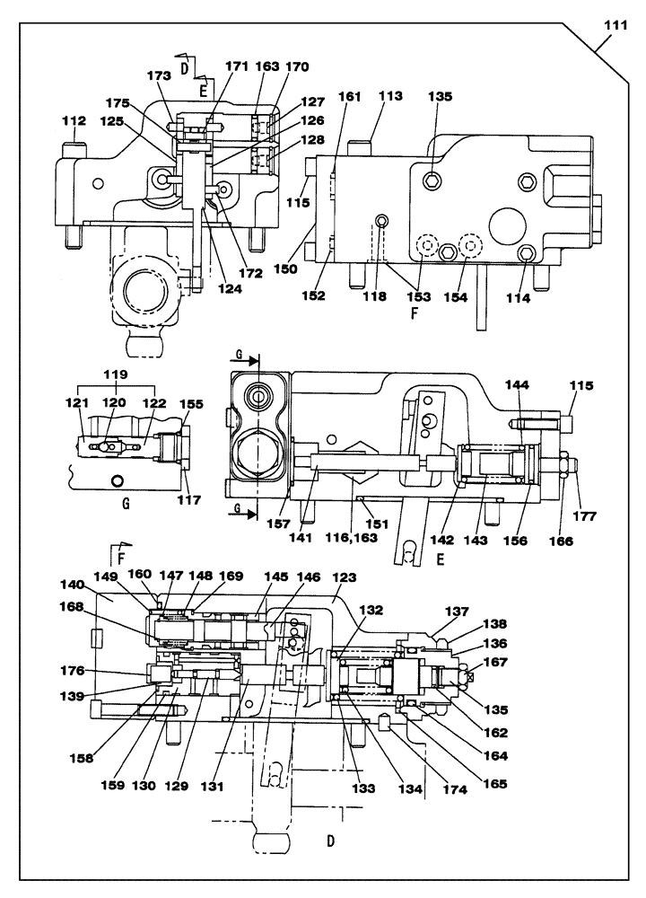 Схема запчастей Case CX300C - (08-103-00[01]) - HIGH PRESSURE PUMP - REGULATOR - STANDARD (08) - HYDRAULICS