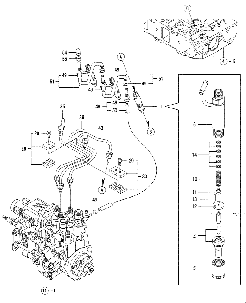 Схема запчастей Case CX31B - (ENGINE-12[1]) - FUEL INJECTION PUMP (10) - ENGINE