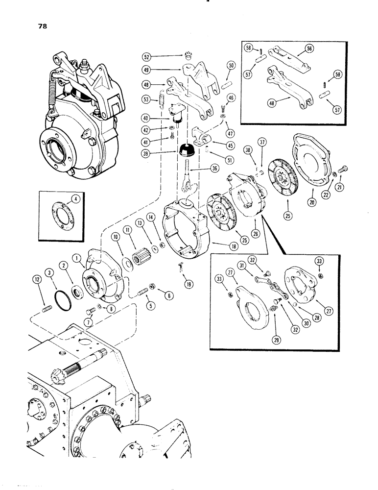 Схема запчастей Case 1150 - (078) - HYDRAULIC BRAKES (04) - UNDERCARRIAGE