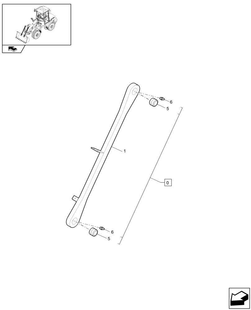 Схема запчастей Case 221E - (60.601[4554757000]) - PIVOTING ARM, RIGHT (82) - FRONT LOADER & BUCKET