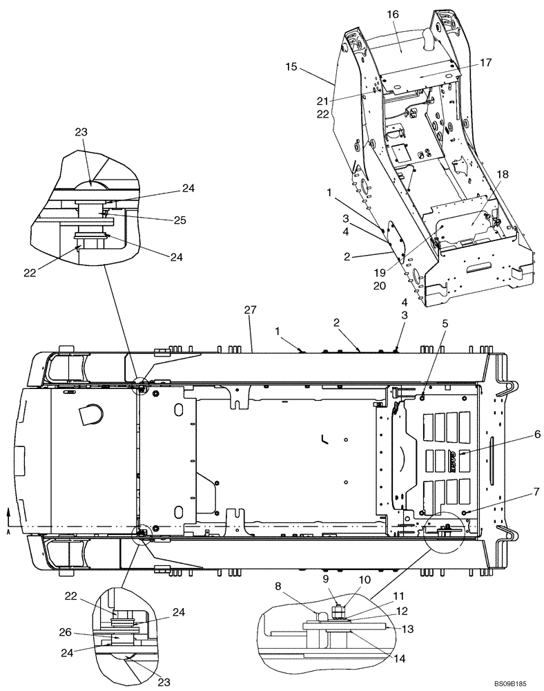 Схема запчастей Case 465 - (09-05) - CHASSIS (09) - CHASSIS