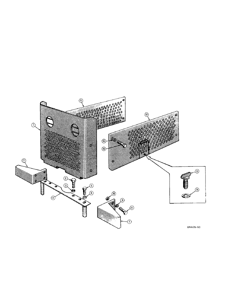 Схема запчастей Case 420C - (140[1]) - FORESTRY RADIATOR GUARD, SIDE PLATES, AND BUMPER EXTENSIONS (05) - UPPERSTRUCTURE CHASSIS