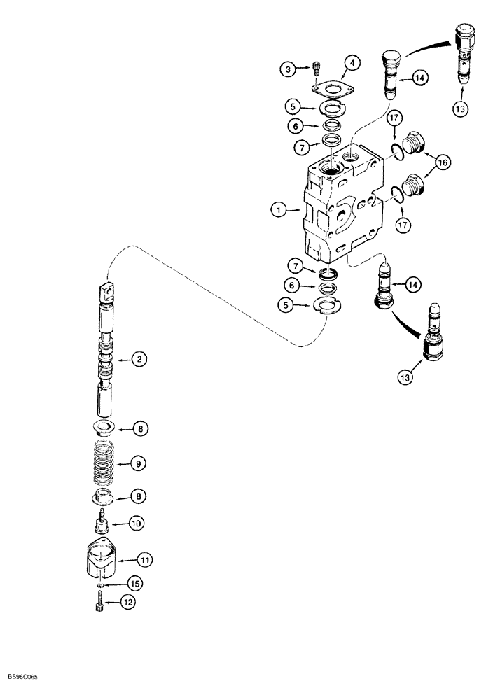 Схема запчастей Case 550G - (8-42) - TILT, ANGLE AND AUXILIARY SECTIONS (07) - HYDRAULIC SYSTEM