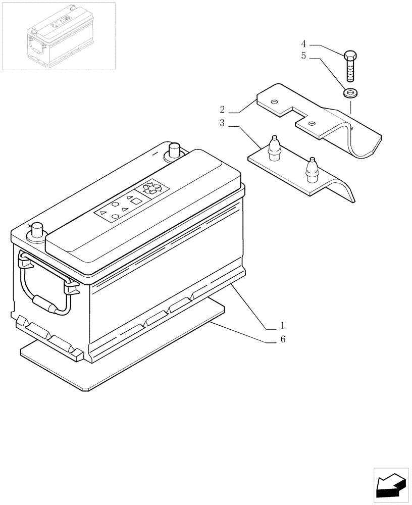 Схема запчастей Case TX842 - (9.50085[01]) - BATTERY 95 AH - OPTIONAL CODE 861105031 (55) - ELECTRICAL SYSTEMS