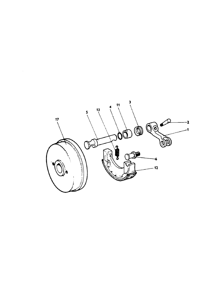 Схема запчастей Case 380CK - (072) - BRAKE DRUMS, SHOES AND INSTRUMENT PANEL, BRAKE DRUMS AND SHOES 