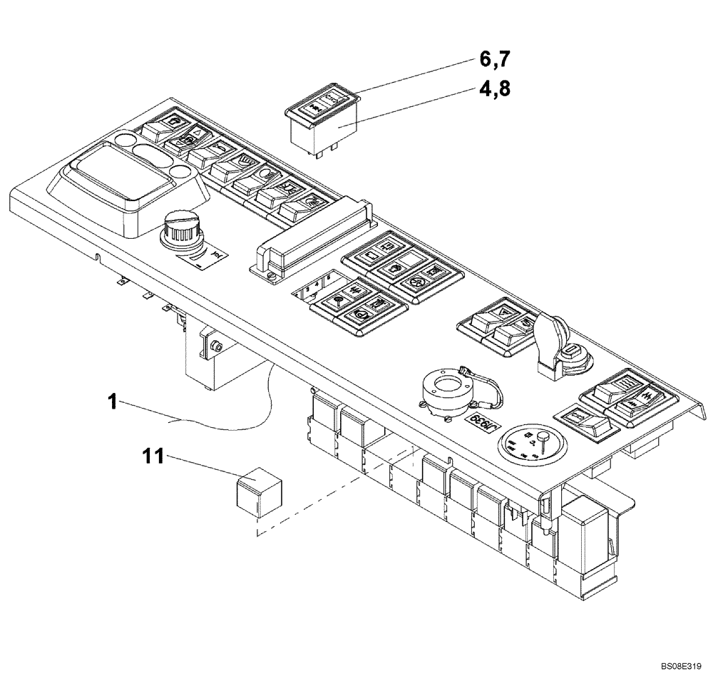 Схема запчастей Case SV212 - (55.408.03[01]) - ELECTRICAL PARTS, ANTI-SLIP - BTW DDD003017 - NANTC2083 (55) - ELECTRICAL SYSTEMS