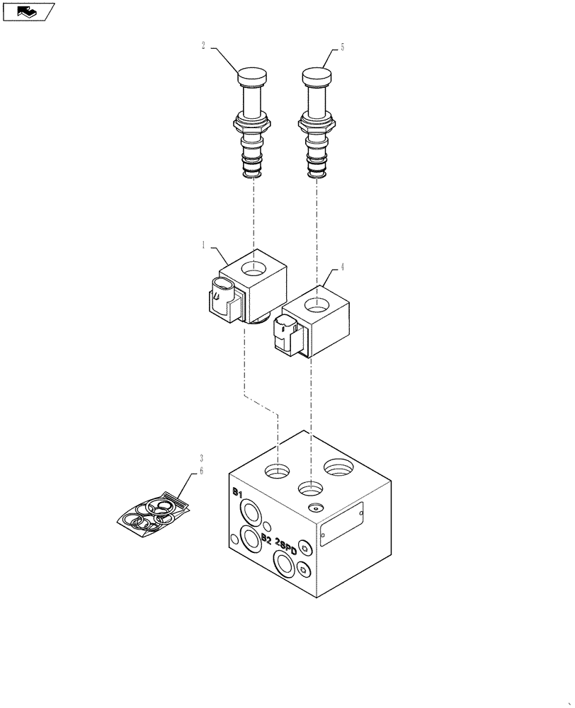 Схема запчастей Case SV250 - (35.353.AC[01]) - VALVE, BRAKE 2SPD (SR175-SV300) (35) - HYDRAULIC SYSTEMS