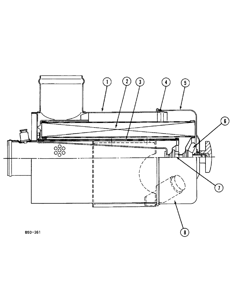 Схема запчастей Case 380B - (2-20) - AIR CLEANER, COOPERS (02) - ENGINE