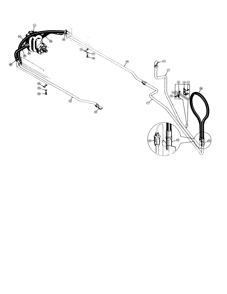 Схема запчастей Case 420BD - (188) - BASIC BACKHOE HYDRAULICS, (WITHOUT EQUALIZER TUBES) 