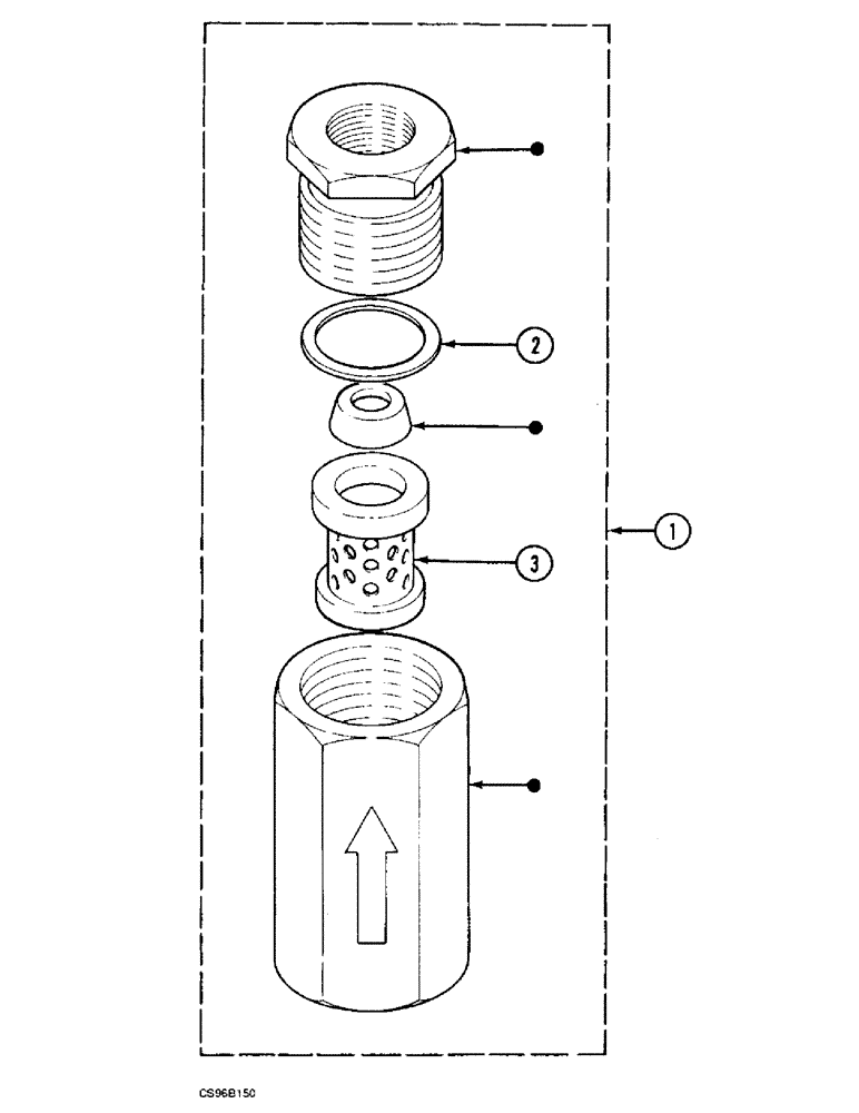 Схема запчастей Case 688BCK - (8B-22) - FILTER - L.S., 688B CK (120301-) (07) - HYDRAULIC SYSTEM