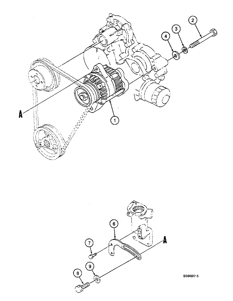 Схема запчастей Case 1825B - (4-02) - ALTERNATOR AND MOUNTING (04) - ELECTRICAL SYSTEMS