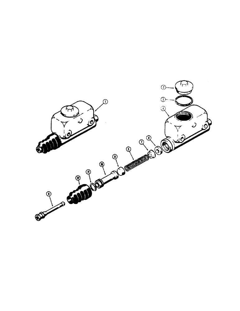 Схема запчастей Case 680CK - (082) - L25419 MASTER CYLINDER (33) - BRAKES & CONTROLS