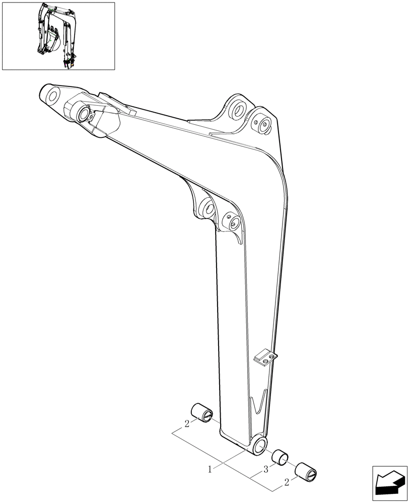 Схема запчастей Case CX16B - (2.000[01]) - MONOBLOC BOOM (84) - BOOMS, DIPPERS & BUCKETS