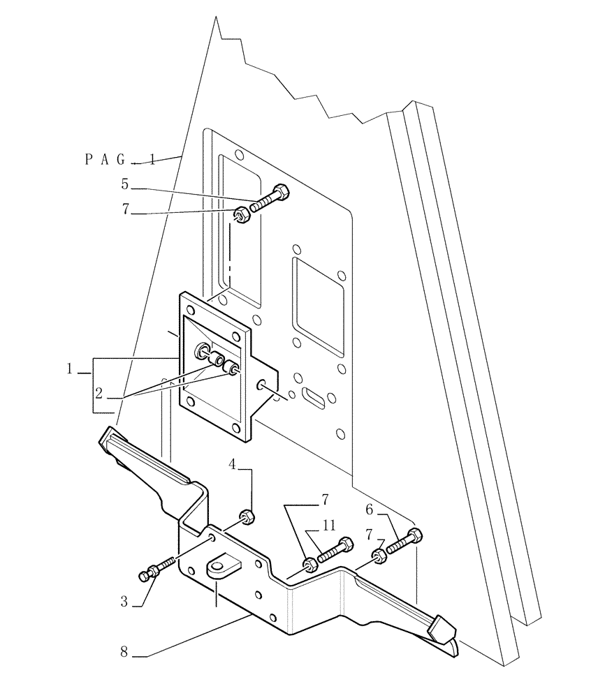 Схема запчастей Case 1850K - (9.653[28]) - ROPS CAB - COMPONENTS - OPTIONAL CODE 784110271 (19) - OPTIONS