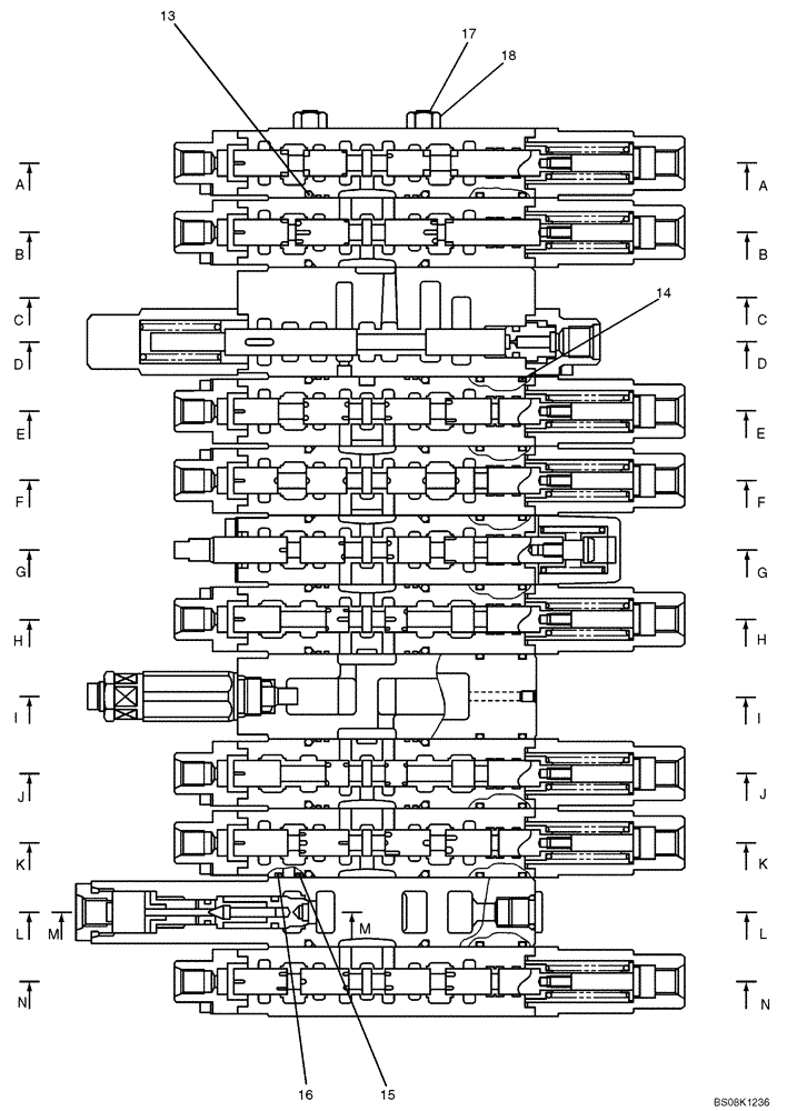 Схема запчастей Case CX27B BTW - (07-002) - VALVE ASSY, CONTROL 2 OF 2 (PM30V00051F1, PM30V00051F2) (35) - HYDRAULIC SYSTEMS