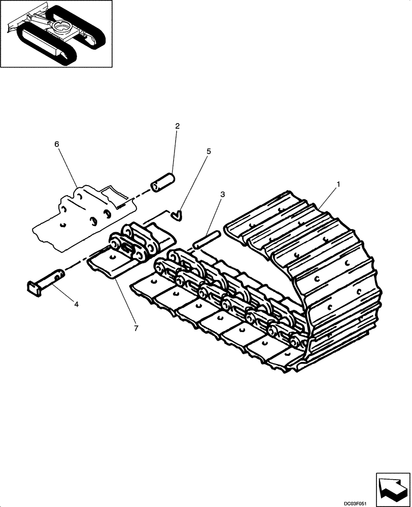 Схема запчастей Case CX14 - (05-04[00]) - SHOE, TRACK (11) - TRACKS/STEERING