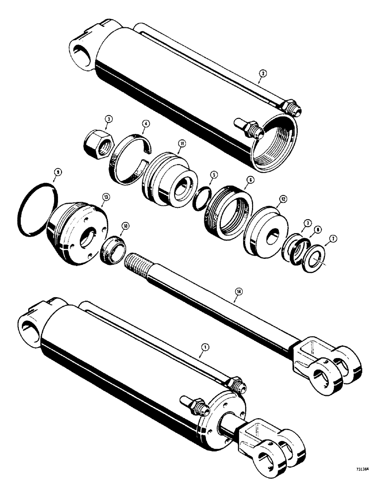 Схема запчастей Case 33 - (274) - LOADER CLAM CYLINDERS, D38367 DROTT CLAM CYLINDER, USED WITH D34409 DROTT 4-IN-1 BUCKET 