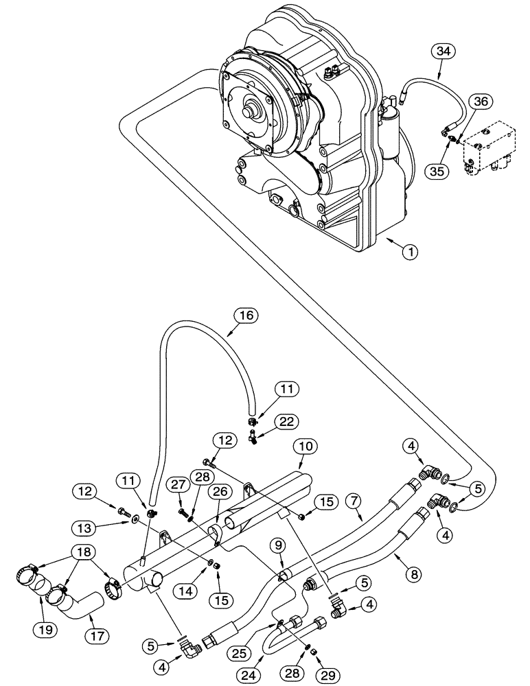 Схема запчастей Case 721C - (06-01) - HYDRAULICS - TRANSMISSION (06) - POWER TRAIN