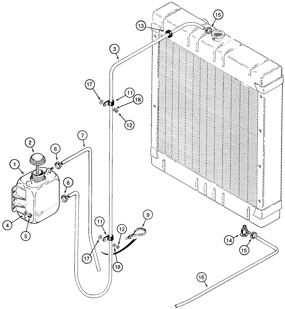 Схема запчастей Case 721C - (02-05) - COOLANT RECOVERY SYSTEM (02) - ENGINE