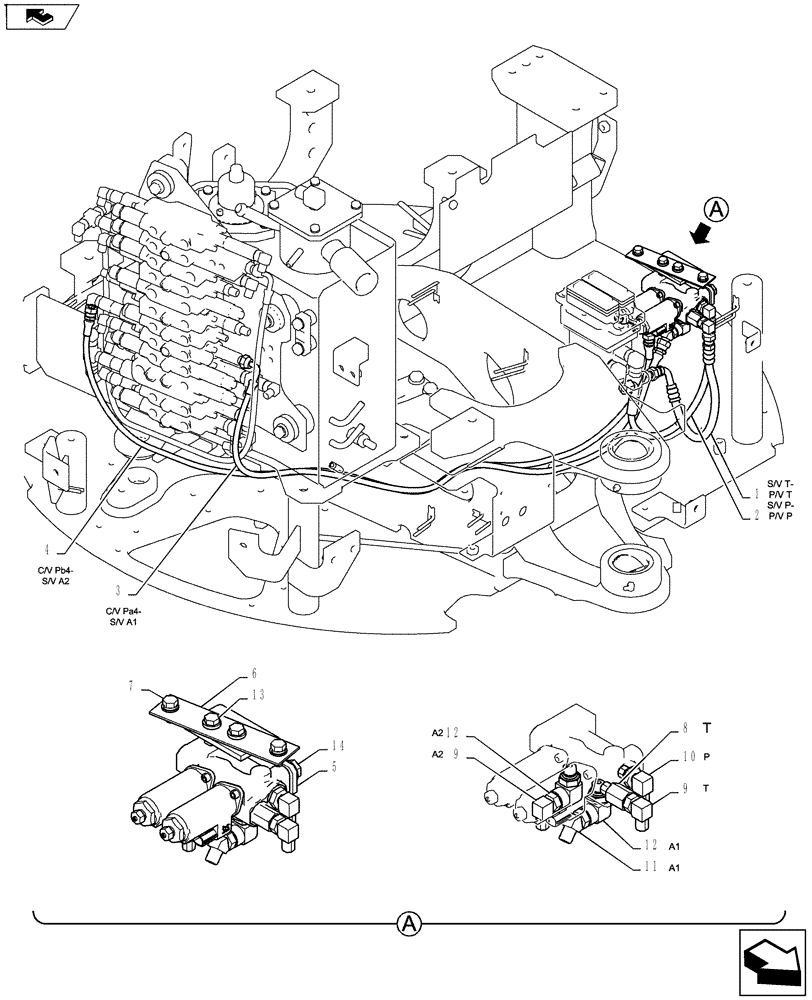 Схема запчастей Case CX27B ASN - (35.322.18) - CONTROL LINES, VALVE (NIBBLER AND BREAKER) (35) - HYDRAULIC SYSTEMS