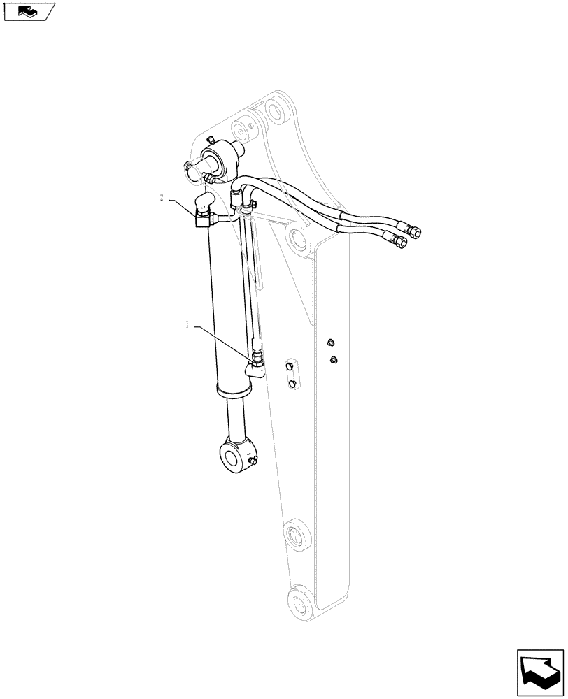 Схема запчастей Case CX27B ASN - (35.702.13) - HYD LINES, CYLINDER (35) - HYDRAULIC SYSTEMS