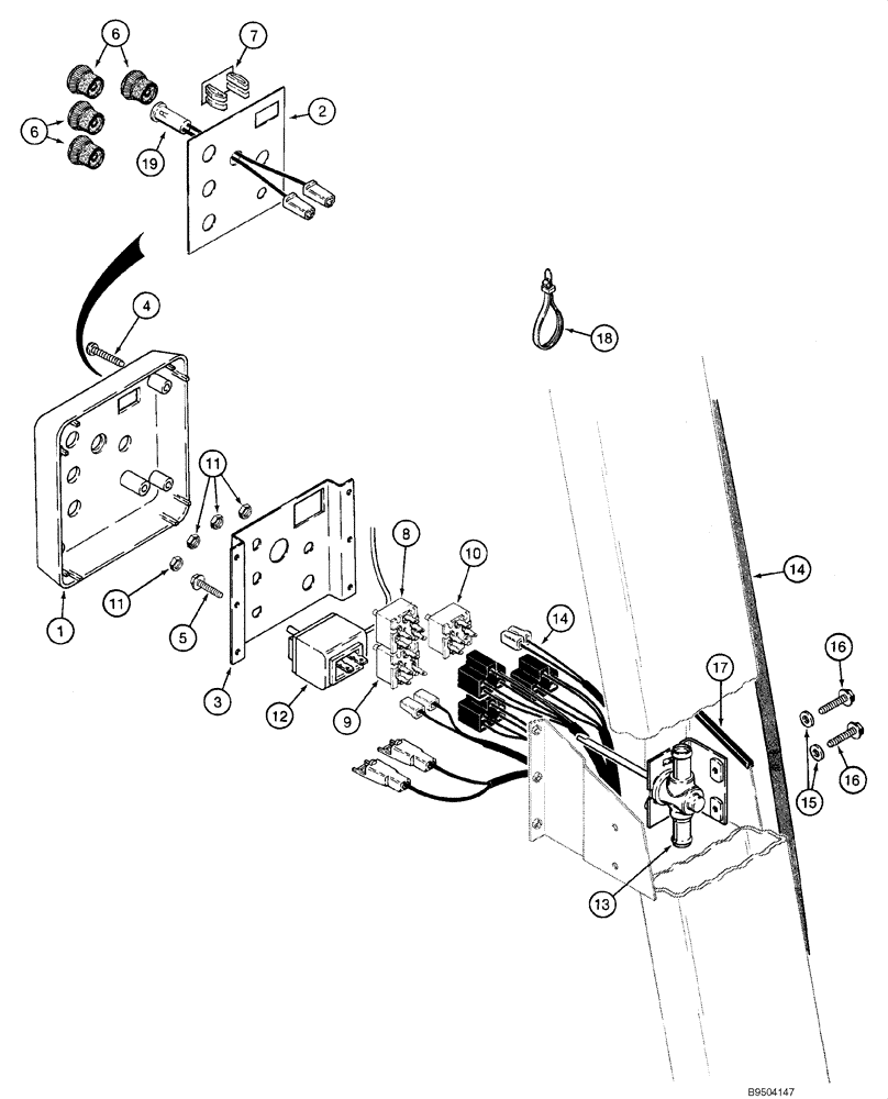 Схема запчастей Case 570MXT - (09-43) - CAB - PANEL, CONTROL (09) - CHASSIS/ATTACHMENTS