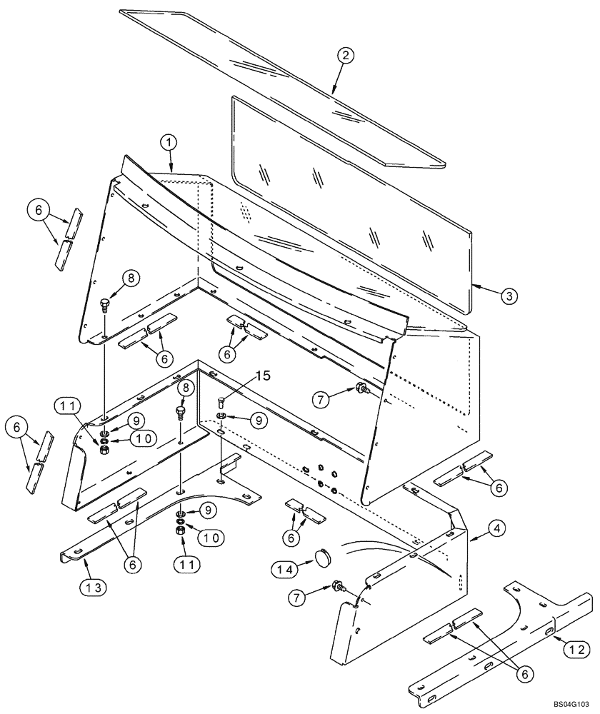 Схема запчастей Case 570MXT - (09-30) - PANEL, REAR CLOSURE - FENDER SUPPORTS (IF USED) (09) - CHASSIS/ATTACHMENTS