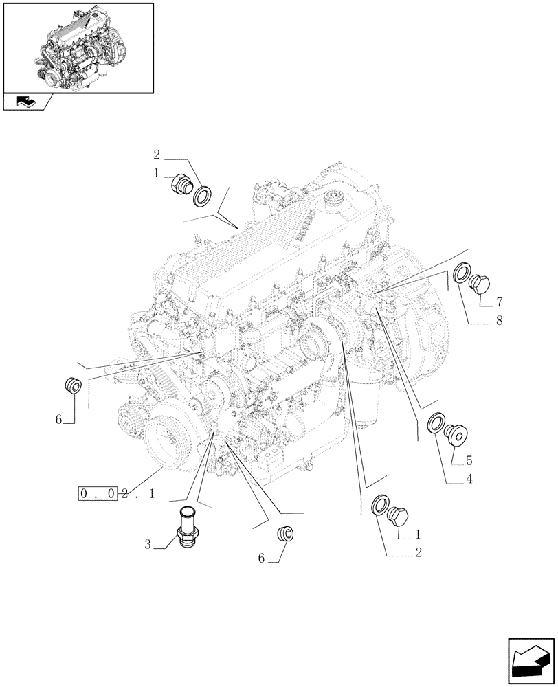 Схема запчастей Case F2CE9684C E013 - (0.32.4) - PIPING - ENGINE COOLING SYSTEM (504032236/38-504033566-504051325-504088291-504236580/81-504088292-504223088) 