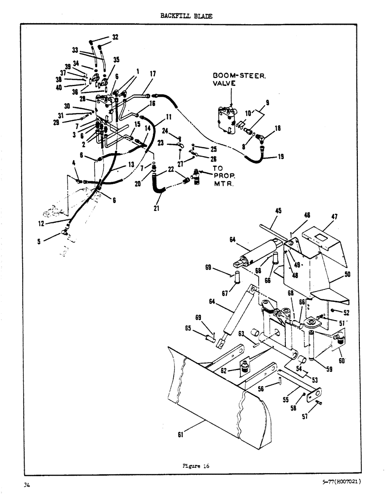 Схема запчастей Case DAVIS - (34) - BACKFILL BLADE 