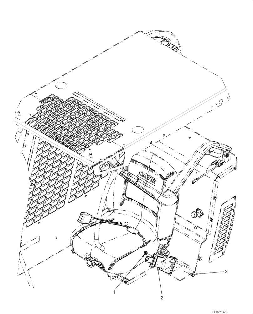 Схема запчастей Case 420CT - (09-40) - SEAT BELT, LAP BELT (2 IN) (09) - CHASSIS