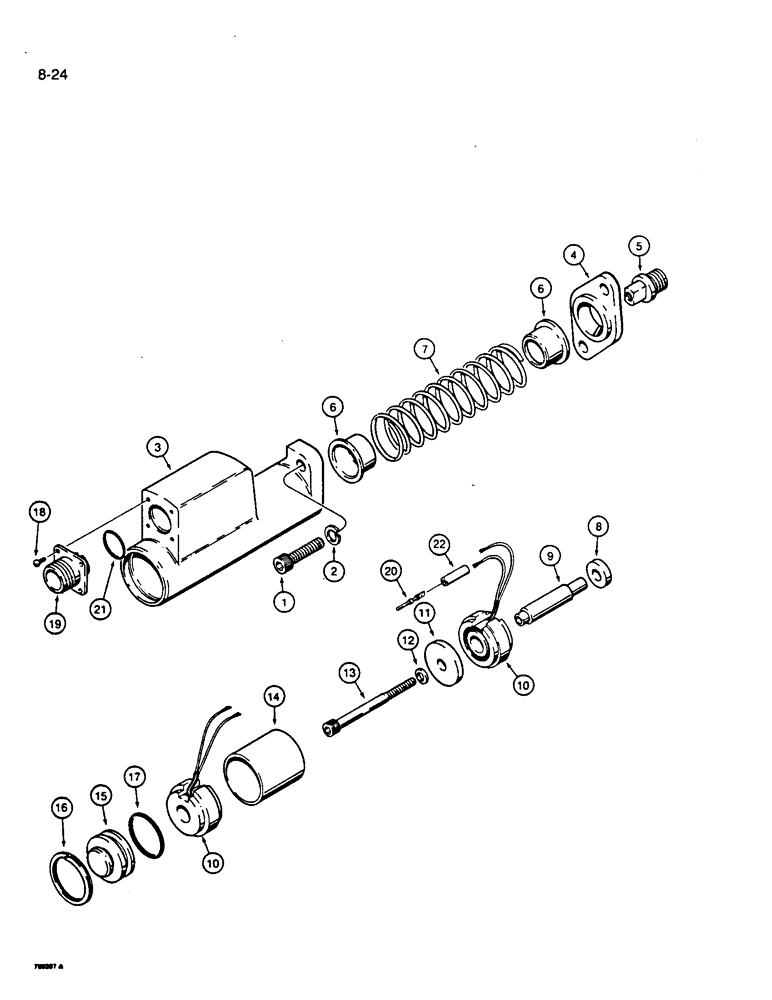 Схема запчастей Case W14B - (8-24) - LIFT SPOOL DETENT (08) - HYDRAULICS