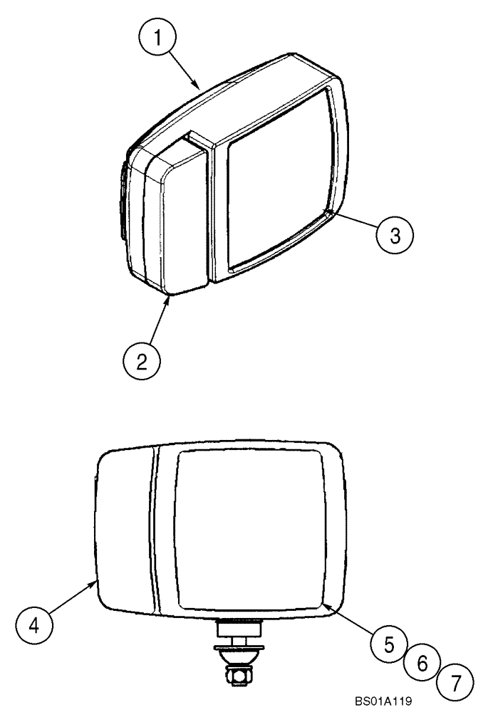 Схема запчастей Case 821E - (04-18B) - LAMP ASSY - LAMP, FRONT (04) - ELECTRICAL SYSTEMS