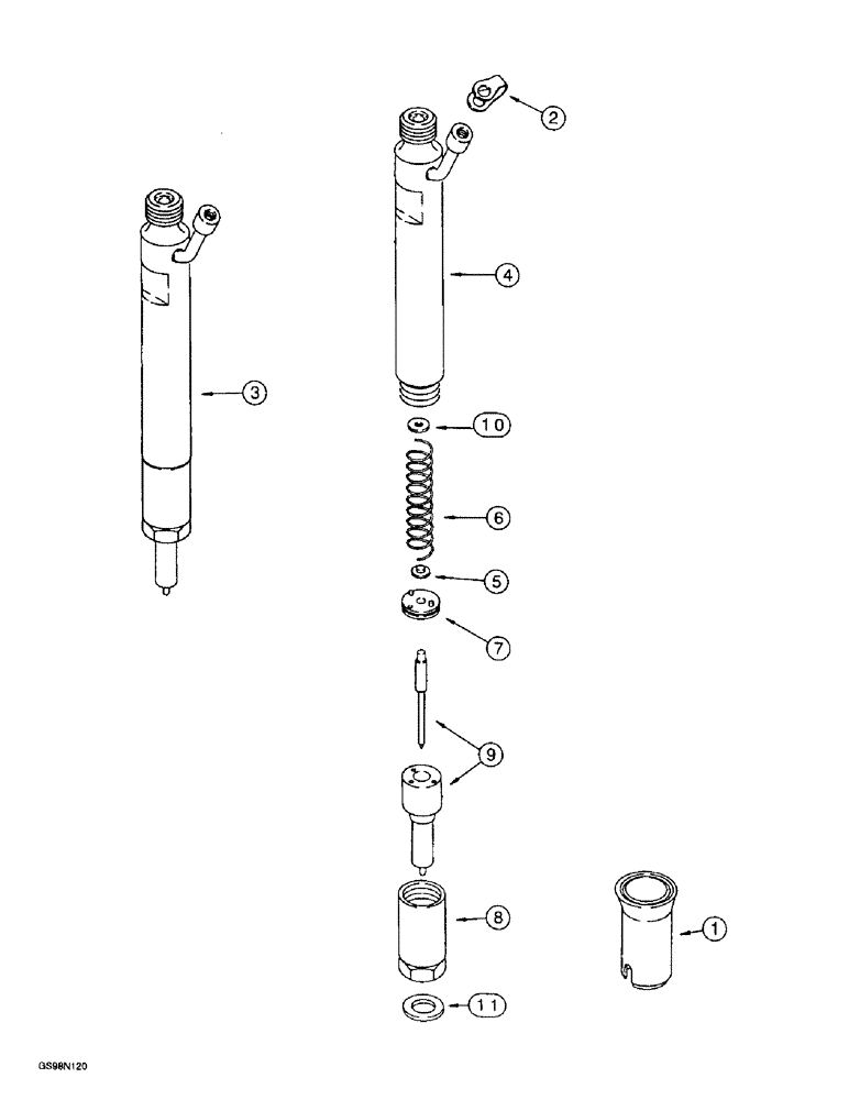 Схема запчастей Case 721B - (3-15A) - FUEL INJECTION NOZZLE, 6T-830 EMISSIONS CERTIFIED ENGINE, LOADER P.I.N. JEE053200 & AFTER (03) - FUEL SYSTEM