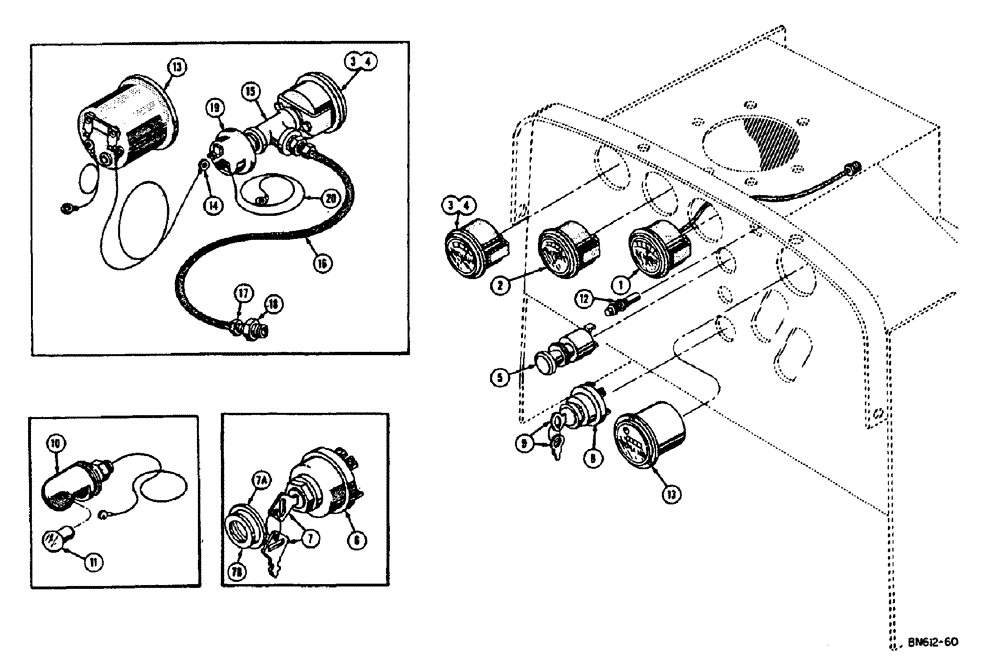 Схема запчастей Case 310E - (035) - INSTRUMENT PANEL (06) - ELECTRICAL SYSTEMS