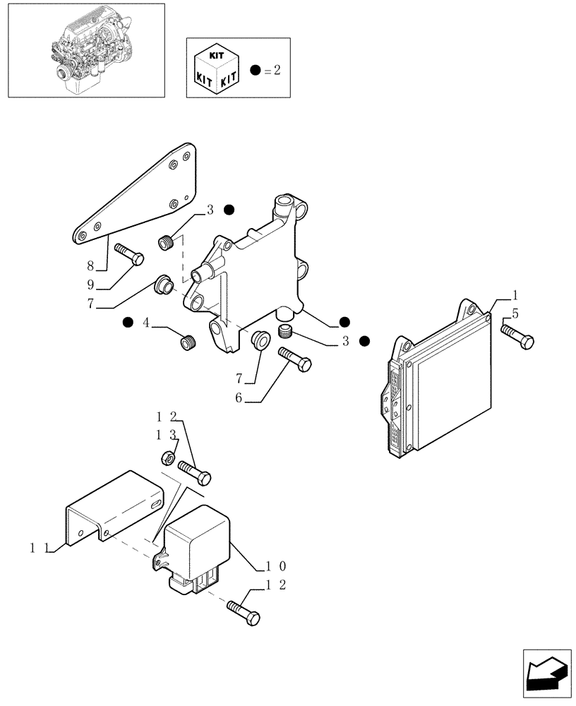 Схема запчастей Case F3AE0684G B003 - (0.17.0[01]) - ELECTRONIC INJECTION (500390344) 