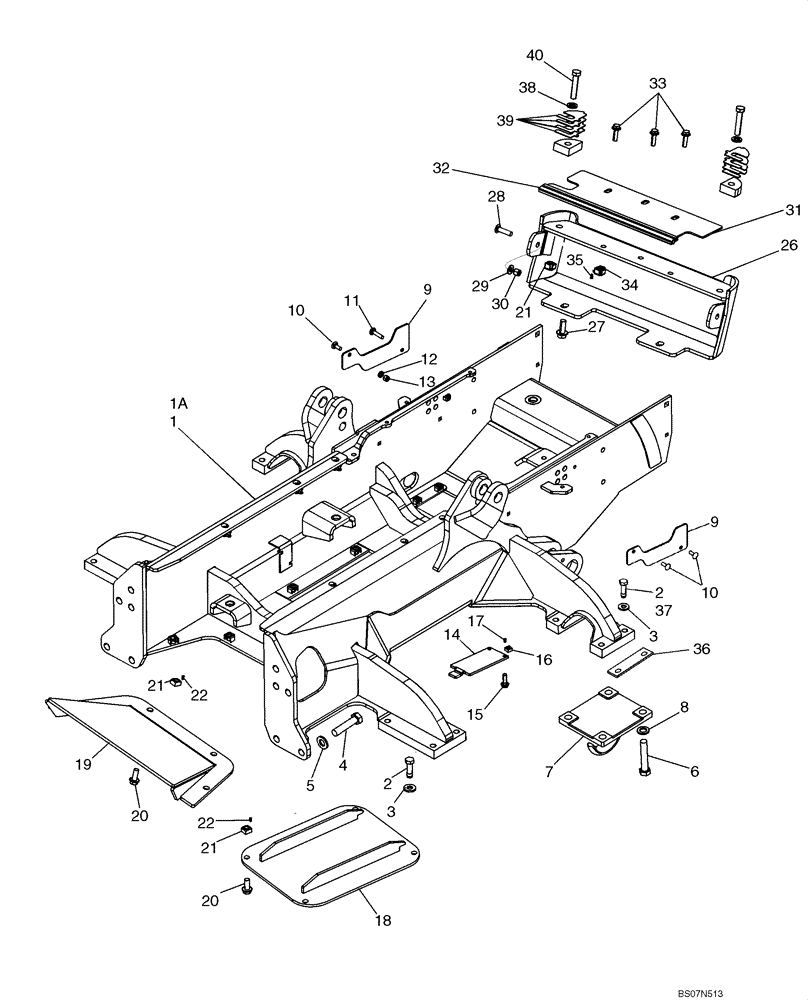 Схема запчастей Case 750L - (09-08) - FRAME, MAIN (09) - CHASSIS/ATTACHMENTS