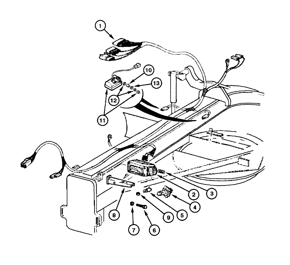 Схема запчастей Case 865 - (04.20[00]) - HEADLIGHTS - FRONT CHASSIS (04) - ELECTRICAL SYSTEMS