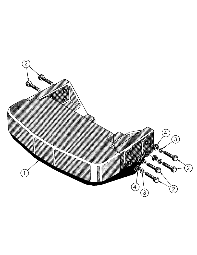 Схема запчастей Case 256 - (060) - FRONT COUNTERWEIGHT (05) - UPPERSTRUCTURE CHASSIS